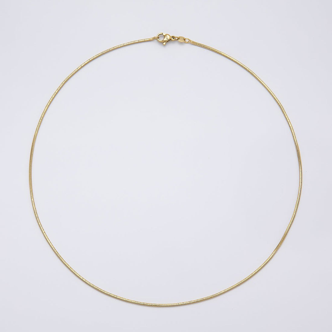 14K Gold Filled 1.2mm Ribbed Minimalist Snake Chain 18 Inch, 20 Inch Necklace | WA-04284  WA-04285