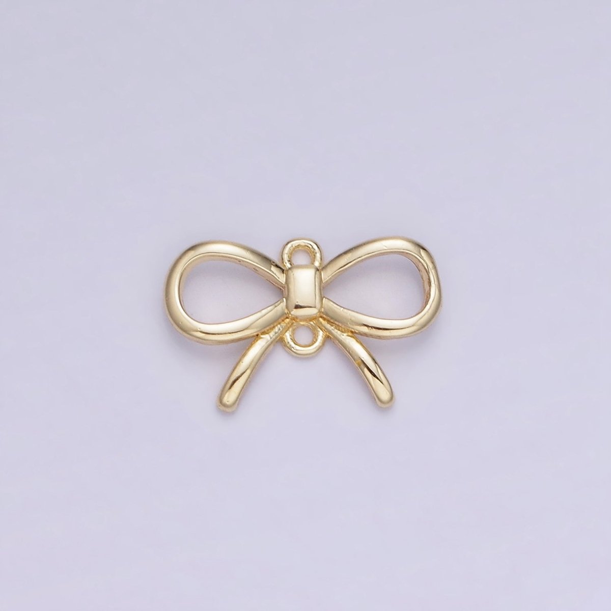 14K Gold Filled 12mm Ribbon Bow Minimalist Connector | G292