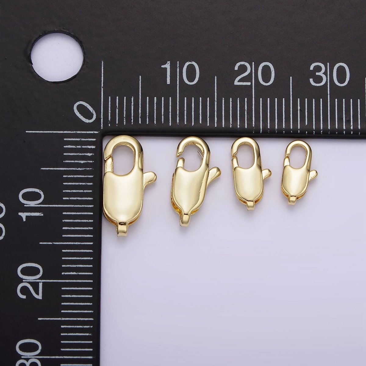 14K Gold Filled 13.5mm, 12mm, 10mm, 9mm Lobster Claw Clasps Closure Jewelry Findings Supply | Z-525 - Z-528