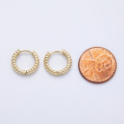 14K Gold Filled 13mm Croissant Cartilage Huggie Earrings | Earrings-00177