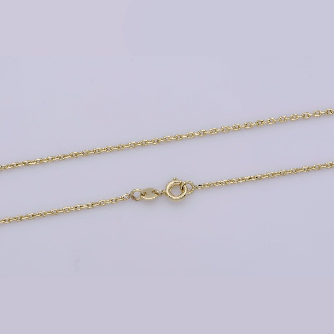 14K Gold Filled 1.3mm Dainty Minimalist Cable 18 Inch Layering Chain Necklace | WA-282 Clearance Pricing