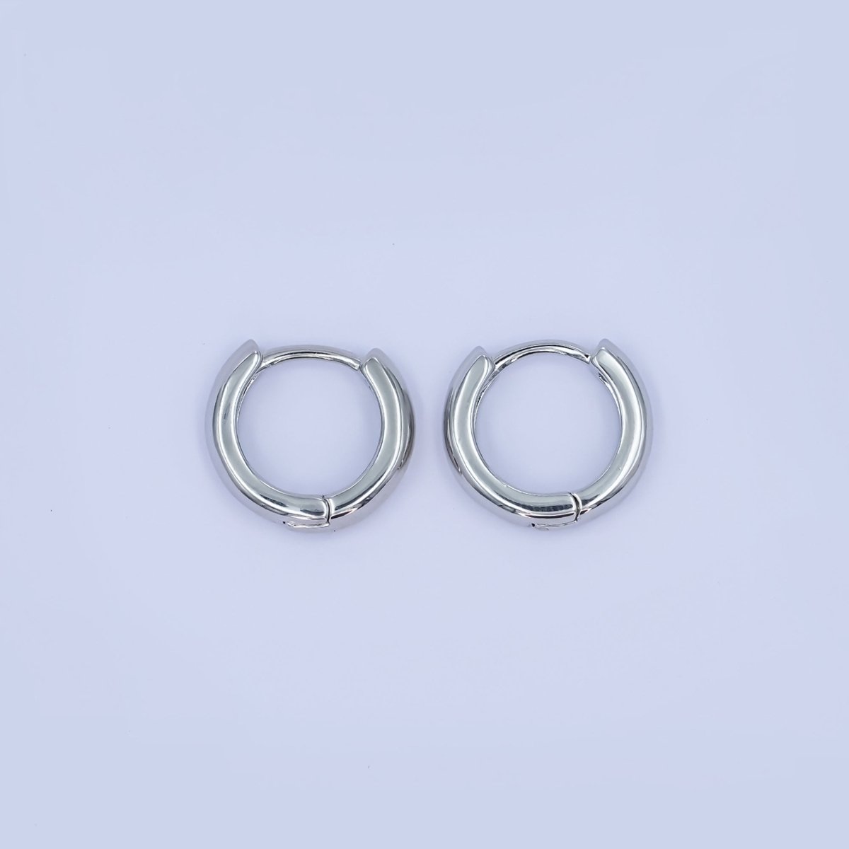 14K Gold Filled 13mm Minimalist Huggie Earrings in Gold &amp; Silver | AB1165 AD171