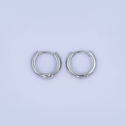 14K Gold Filled 13mm Minimalist Huggie Earrings in Gold &amp; Silver | AB1165 AD171