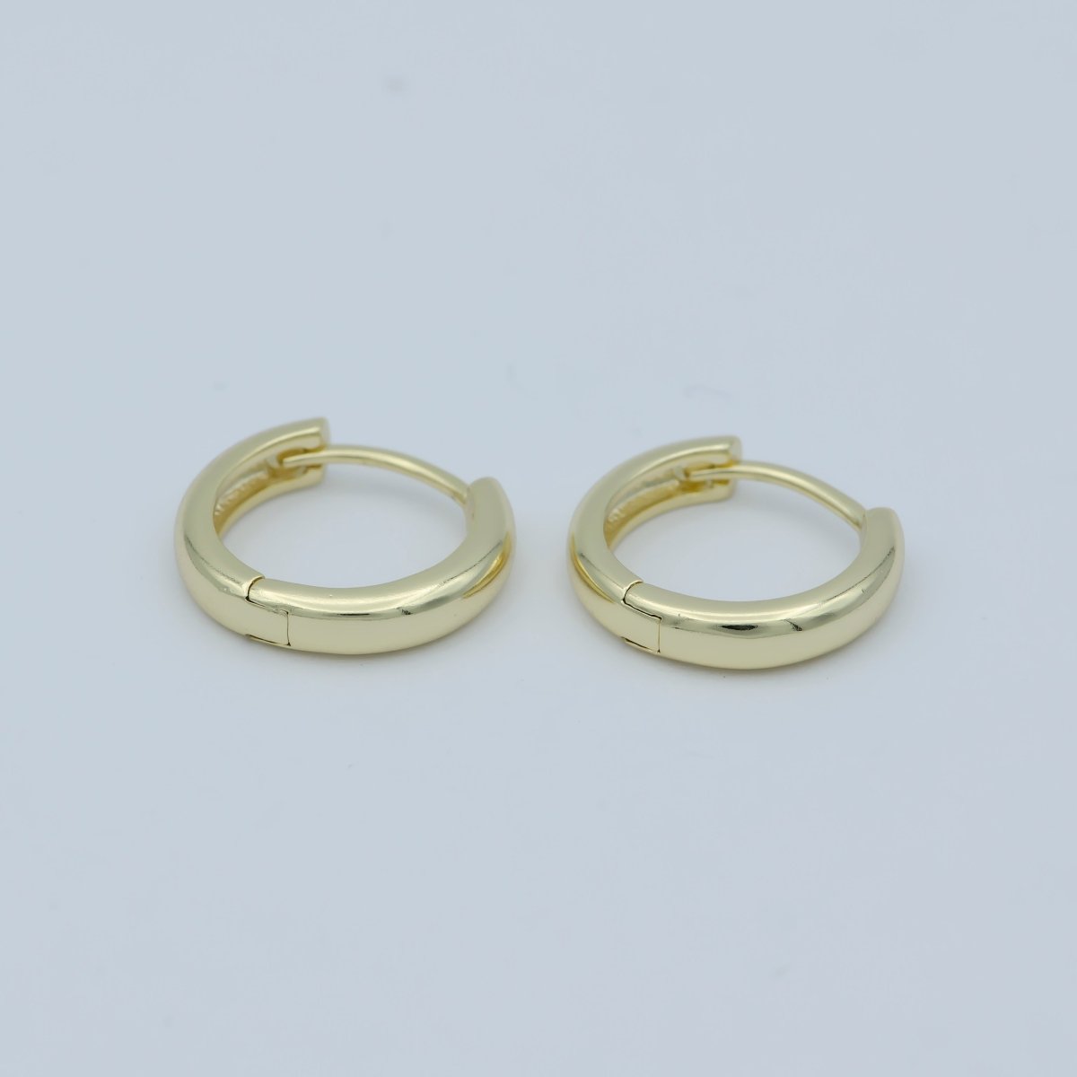 14K Gold Filled 13mm Minimalist Huggie Earrings in Gold &amp; Silver | AB1165 AD171