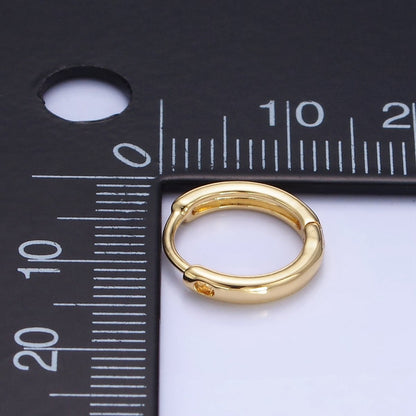 14K Gold Filled 13mm Minimalist Huggie Earrings | P505