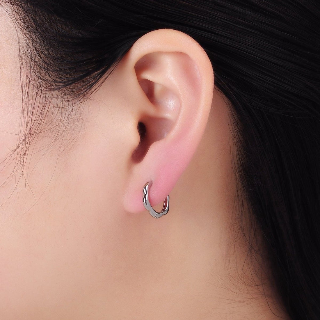 14K Gold Filled 13mm Rounded Huggie Earrings in Gold &amp; Silver | P478 P479