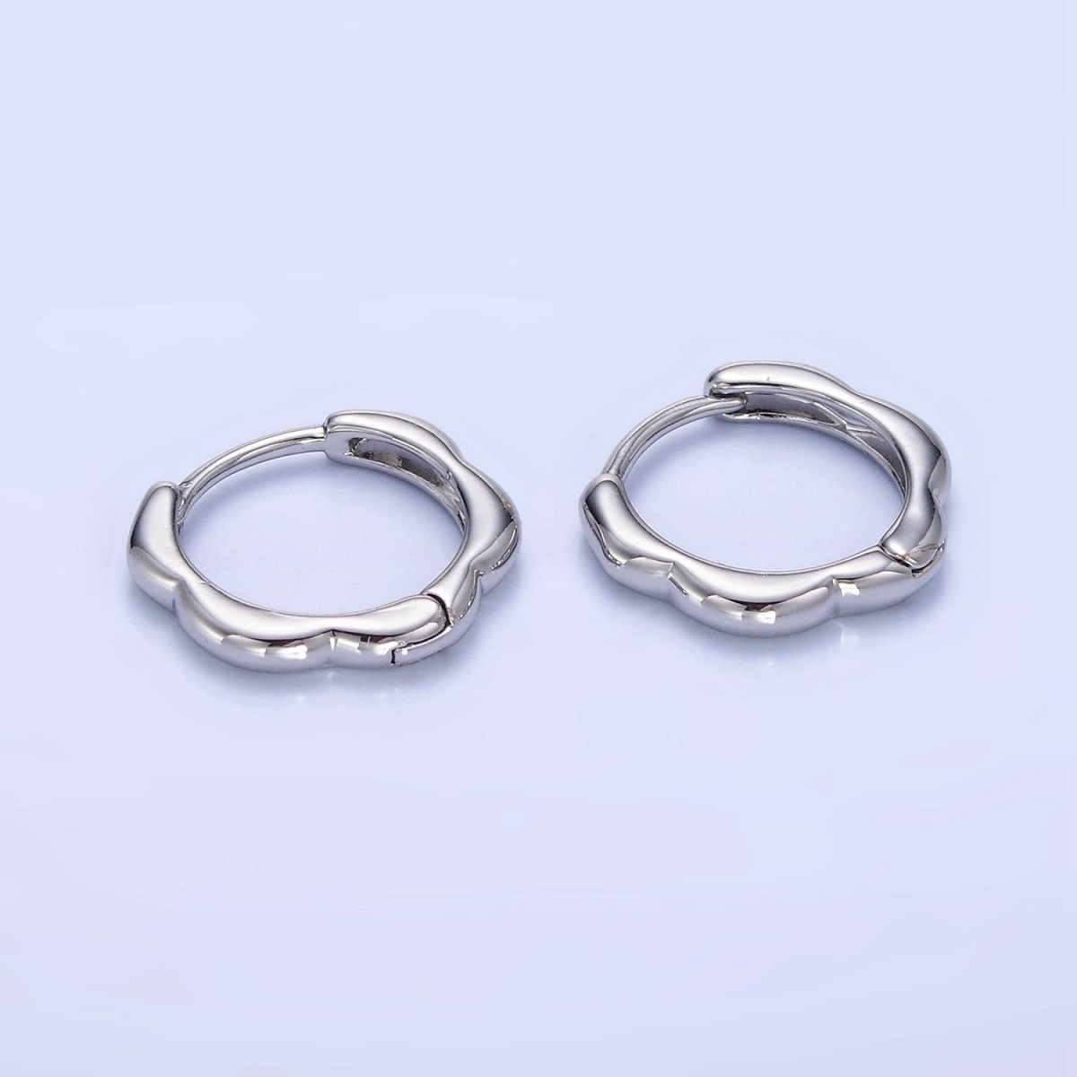 14K Gold Filled 13mm Rounded Huggie Earrings in Gold &amp; Silver | P478 P479