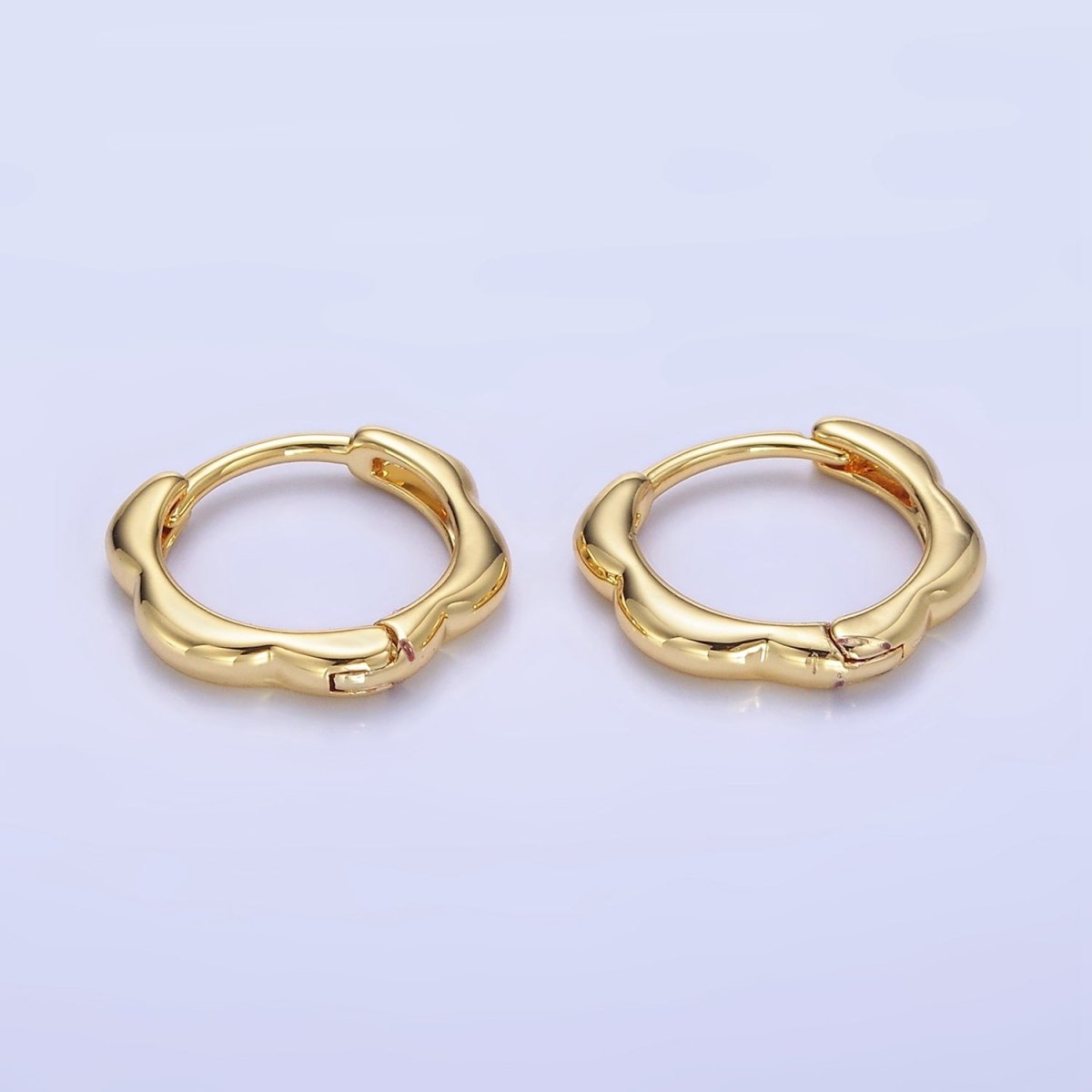 14K Gold Filled 13mm Rounded Huggie Earrings in Gold &amp; Silver | P478 P479