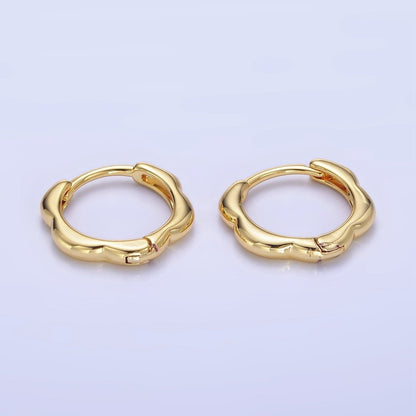 14K Gold Filled 13mm Rounded Huggie Earrings in Gold &amp; Silver | P478 P479