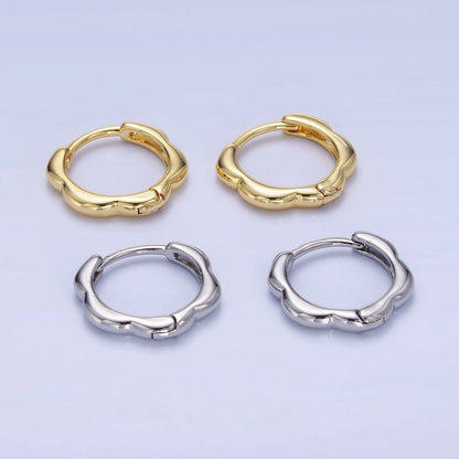 14K Gold Filled 13mm Rounded Huggie Earrings in Gold &amp; Silver | P478 P479