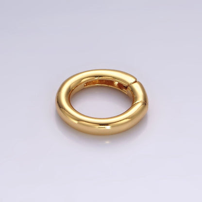 14K Gold Filled 14.5mm, 10mm Push Round Spring Gate Ring Jewelry Closure Findings Supply | Z570