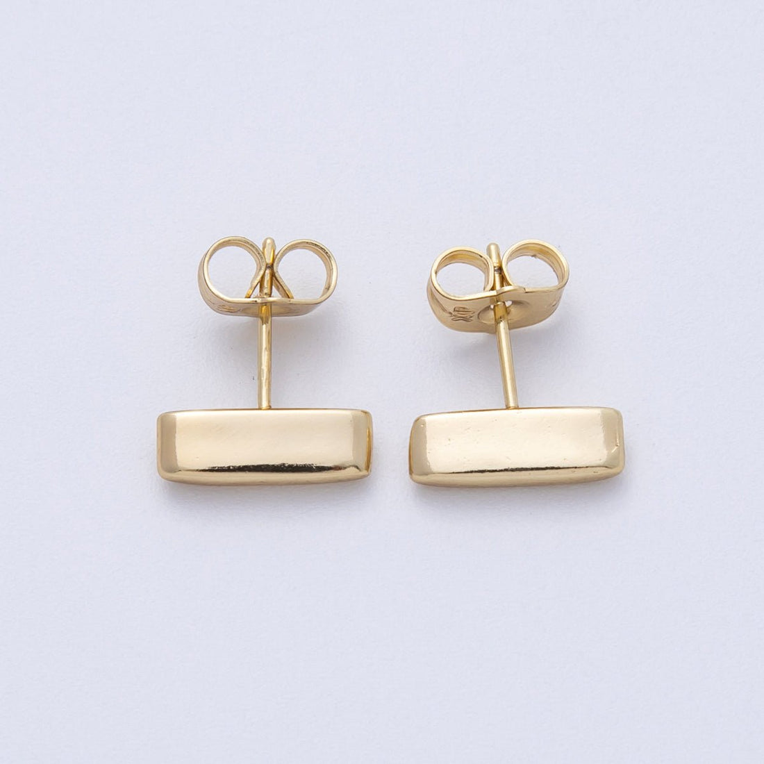 14K Gold Filled 14.5mm Minimalist Rectangular Stud Earrings | Earrings-00026