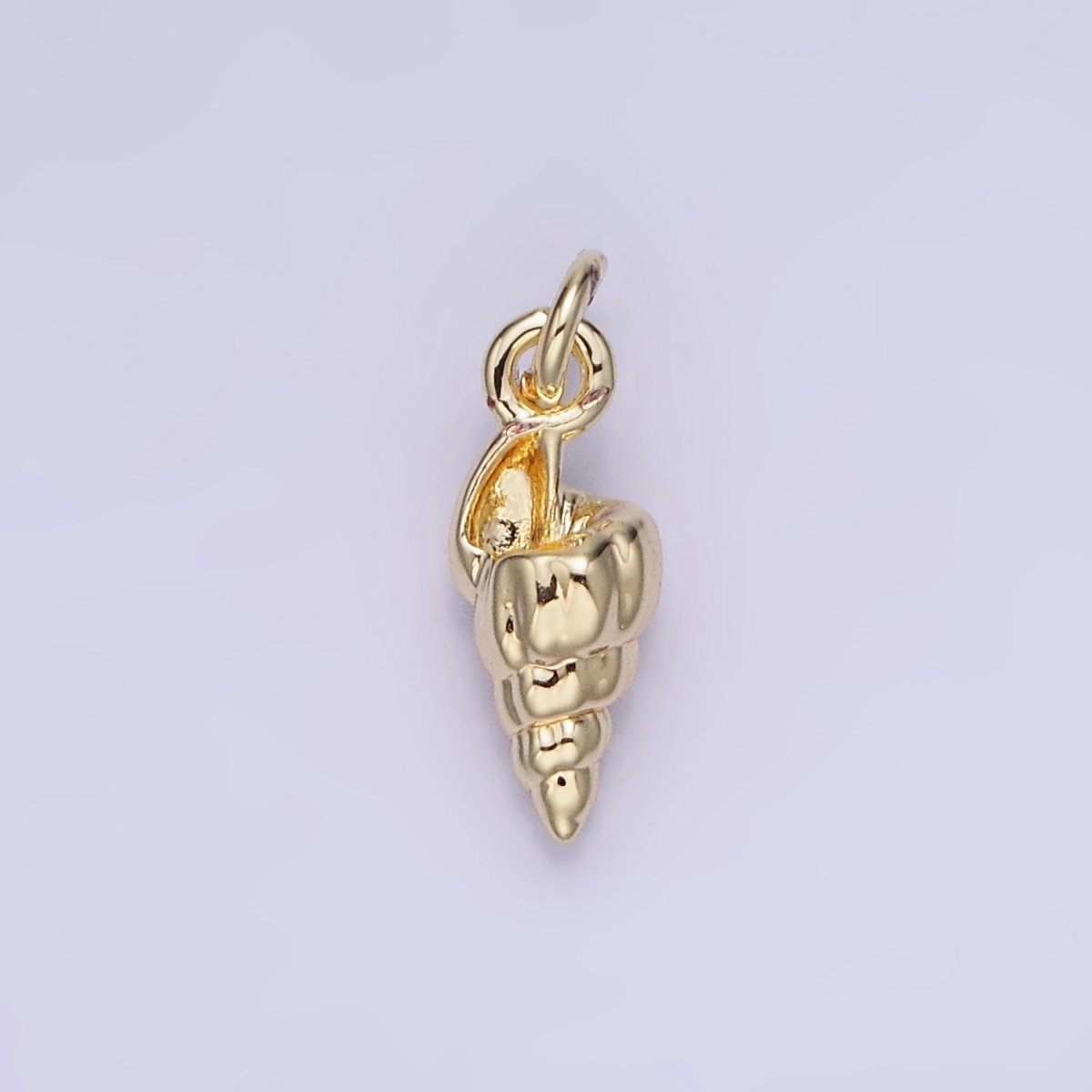 14K Gold Filled 14mm Clam Sea Shell Puffed Minimalist Mini Charm | AG725