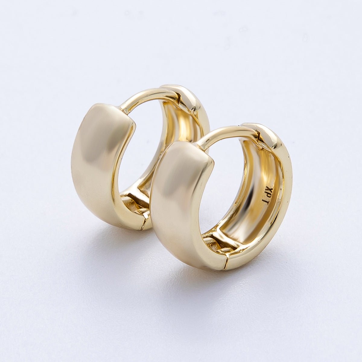 14K Gold Filled 14mm Minimalist Plain Cartilage Huggie Earrings | Earrings-00257