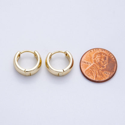 14K Gold Filled 14mm Minimalist Plain Cartilage Huggie Earrings | Earrings-00257