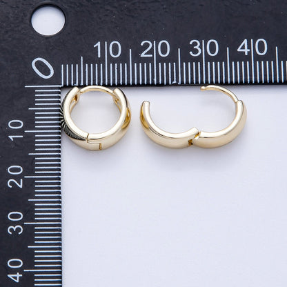 14K Gold Filled 14mm Minimalist Plain Cartilage Huggie Earrings | Earrings-00257
