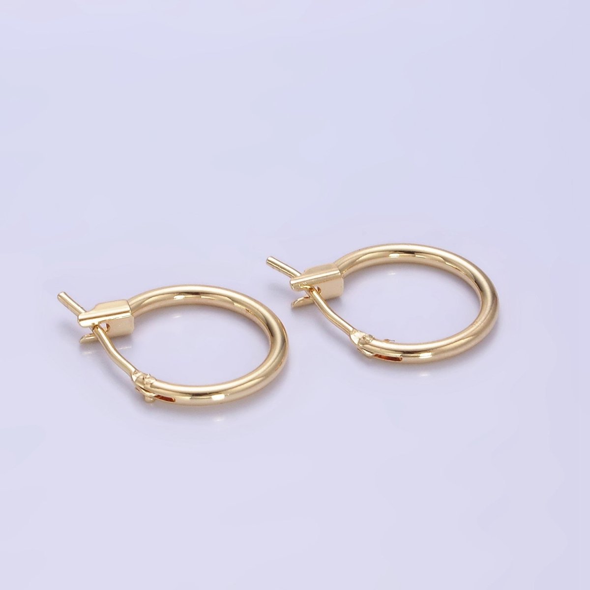 14K Gold Filled 14mm Minimalist Latch Cartilage Hoop Earrings | V540