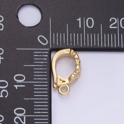 14K Gold Filled 14mm Quilted Snap Latch Bail Findings | Z594