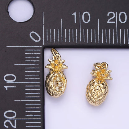 14K Gold Filled 14mm Yellow Pineapple Charm | AG-656