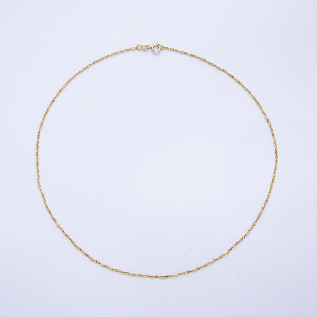 14K Gold Filled 1.5mm Classic Singapore Chain 18 Inch Necklace | WA-04281