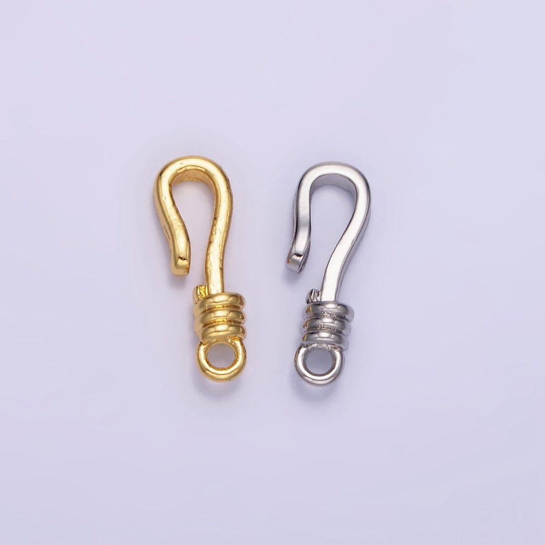 14K Gold Filled 15mm Hook Closure Findings in Gold &amp; Silver | Z733