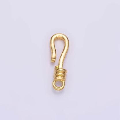 14K Gold Filled 15mm Hook Closure Findings in Gold &amp; Silver | Z733