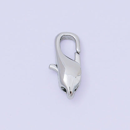 14K Gold Filled 15mm Minimalist Lobster Clasp Closure Finding in Gold &amp; Silver | Z1338