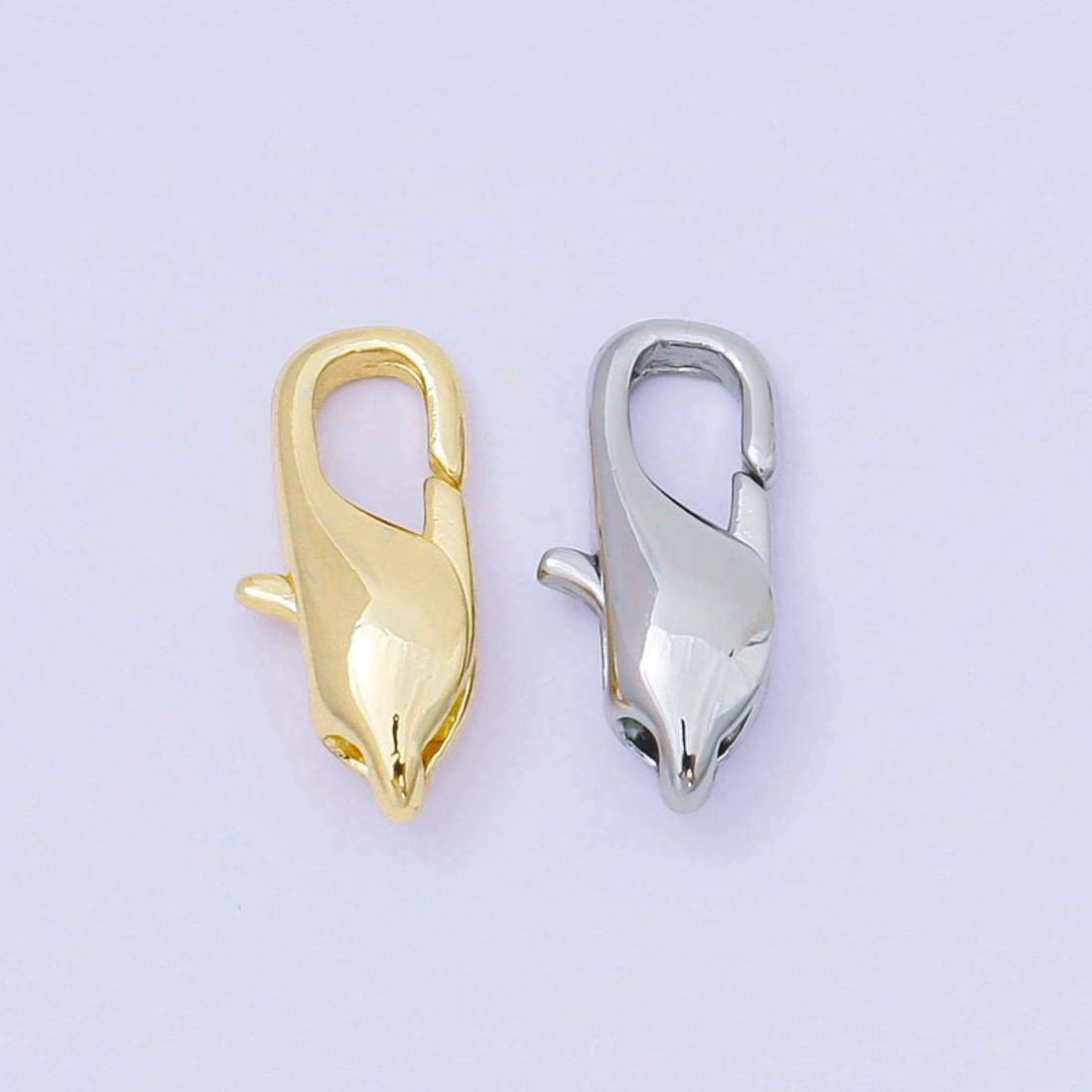 14K Gold Filled 15mm Minimalist Lobster Clasp Closure Finding in Gold &amp; Silver | Z1338