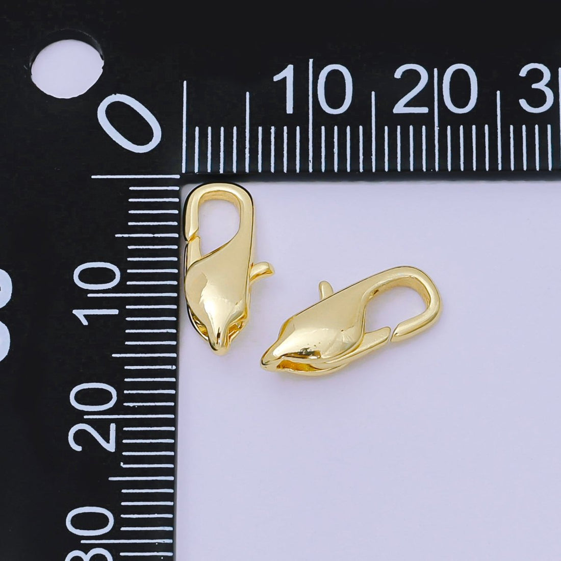 14K Gold Filled 15mm Minimalist Lobster Clasp Closure Finding in Gold &amp; Silver | Z1338