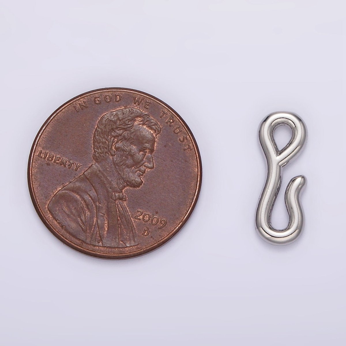 14K Gold Filled 15mm Minimalist Wiggly Hook Closure Supply Findings in Gold &amp; Silver | Z652
