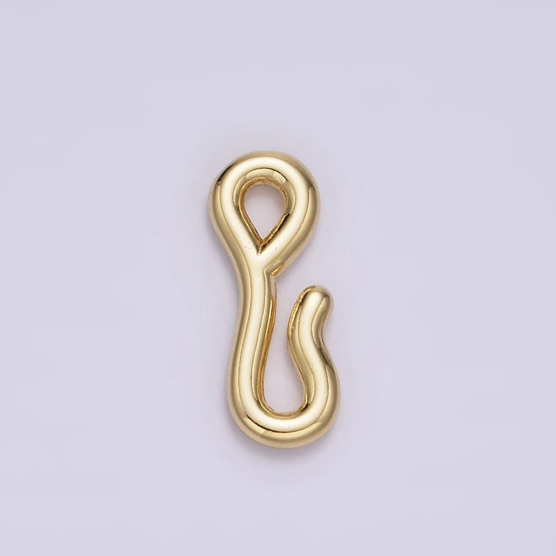 14K Gold Filled 15mm Minimalist Wiggly Hook Closure Supply Findings in Gold &amp; Silver | Z652