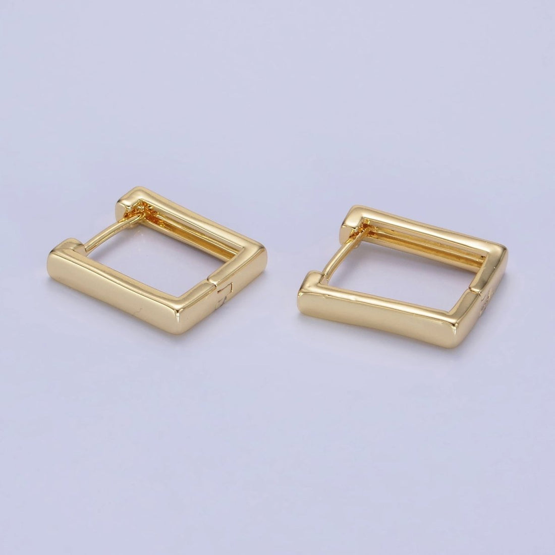 14K Gold Filled 15mm Square Minimalist Huggie Earrings | AB1270