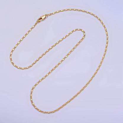 14K Gold Filled 1.5mm Sunburst Scroll Link 18, 20 Inch Layering Chain Necklace | WA-2208 WA-2209 Clearance Pricing