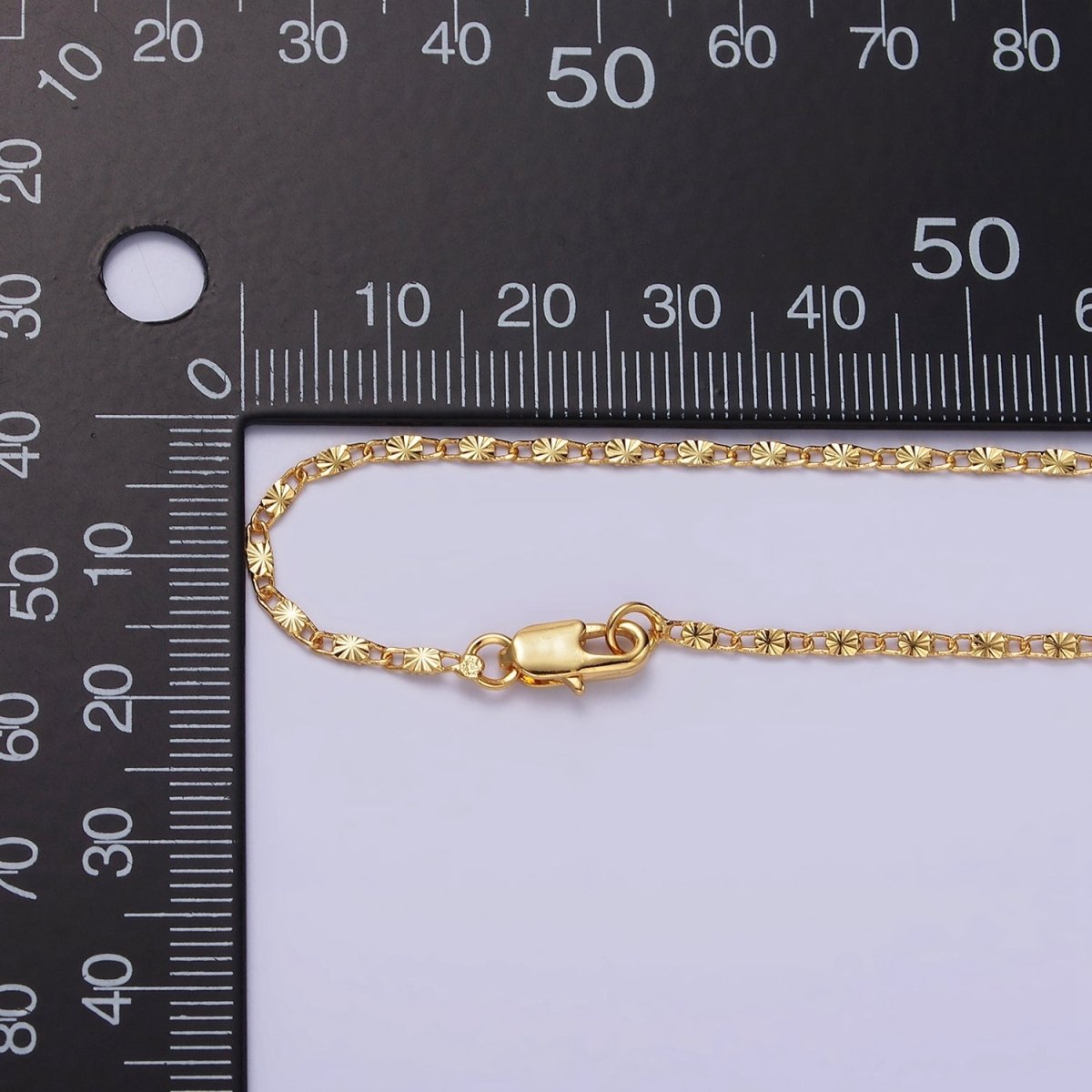 14K Gold Filled 1.5mm Sunburst Scroll Link 18, 20 Inch Layering Chain Necklace | WA-2208 WA-2209 Clearance Pricing