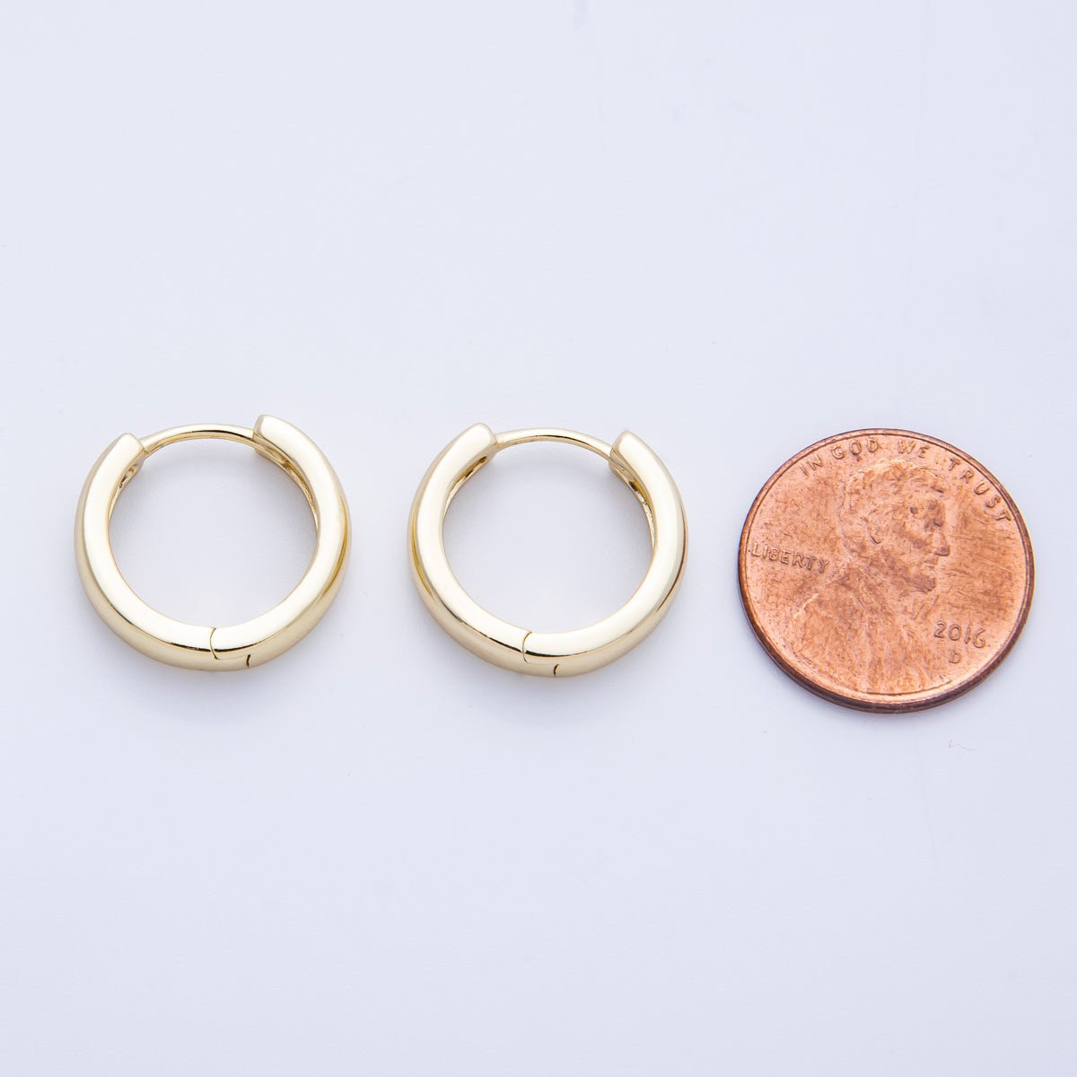 14K Gold Filled 16.6mm Minimalist Huggie | Earrings-00232