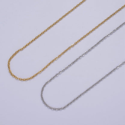 14K Gold Filled 1.6mm Dainty Cable 18.5 Inch Layering Chain Necklace in Gold &amp; Silver | WA-732 WA-733 Clearance Pricing