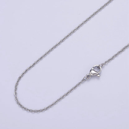 14K Gold Filled 1.6mm Dainty Cable 18.5 Inch Layering Chain Necklace in Gold &amp; Silver | WA-732 WA-733 Clearance Pricing