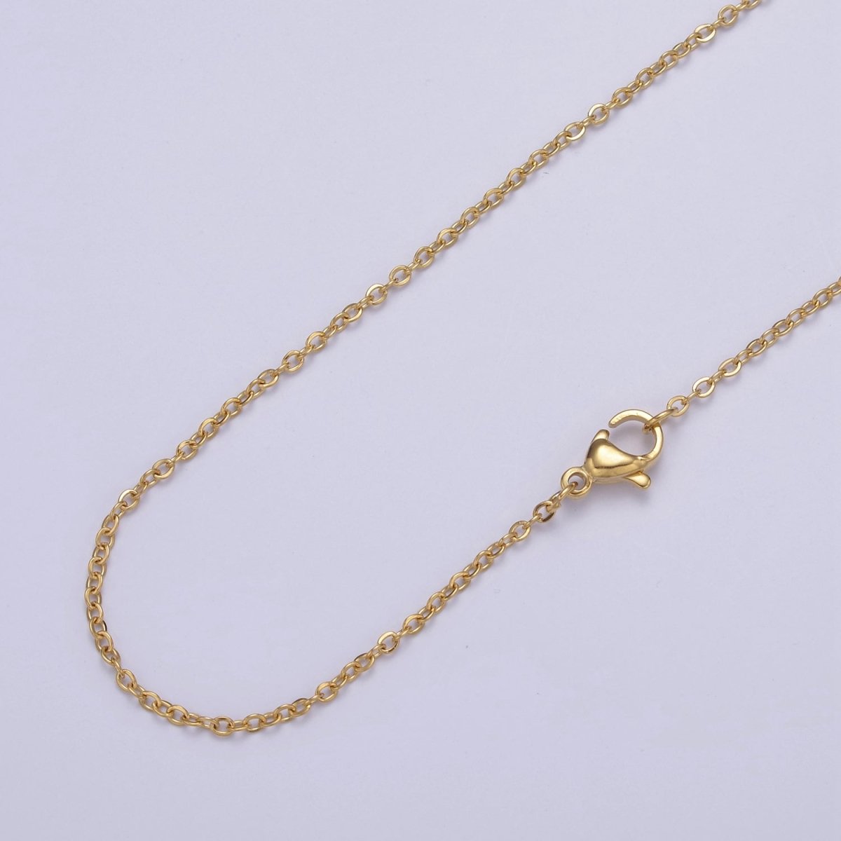 14K Gold Filled 1.6mm Dainty Cable 18.5 Inch Layering Chain Necklace in Gold &amp; Silver | WA-732 WA-733 Clearance Pricing
