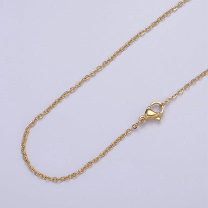 14K Gold Filled 1.6mm Dainty Cable 18.5 Inch Layering Chain Necklace in Gold &amp; Silver | WA-732 WA-733 Clearance Pricing
