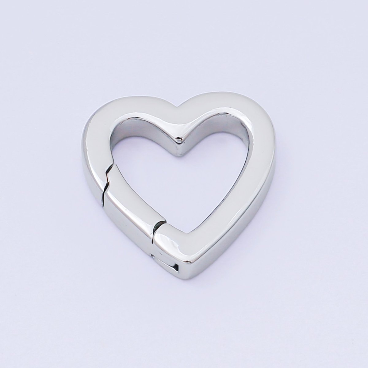 14K Gold Filled 16mm Heart Push Gate Clasp Closure Finding in Gold &amp; Silver | Z1336
