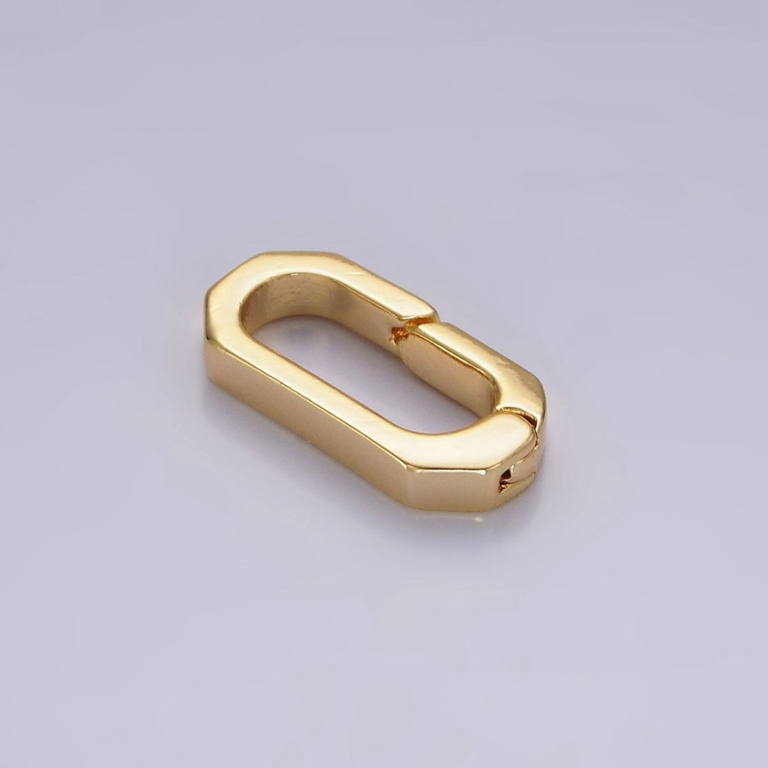 OS 14K Gold Filled 16mm Push Oblong Spring Gate Minimalist Jewelry Findings Supply | Z-807
