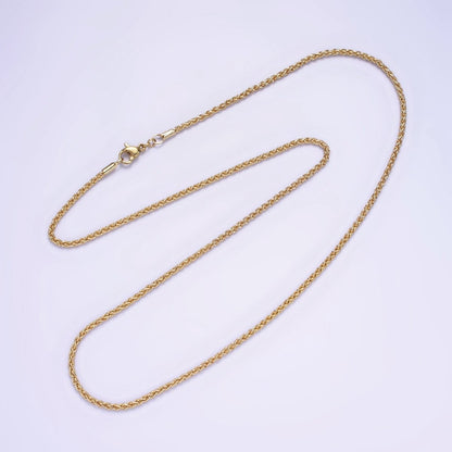 14K Gold Filled 1.7mm Foxtail Chain 18 Inch, 20 Inch Necklace | WA-2461 WA-2462
