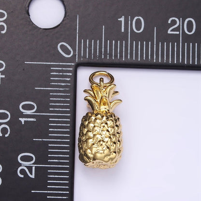 14K Gold Filled 17mm Pineapple Fruit Minimalist Charm | C822