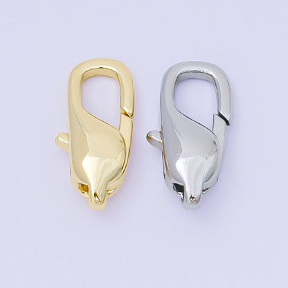 14K Gold Filled 17mm Geometric Lobster Claw Clasp Closure Finding in Gold &amp; Silver | Z1337