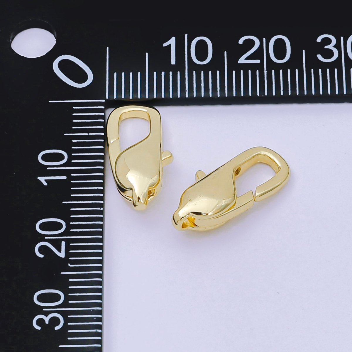 14K Gold Filled 17mm Geometric Lobster Claw Clasp Closure Finding in Gold &amp; Silver | Z1337
