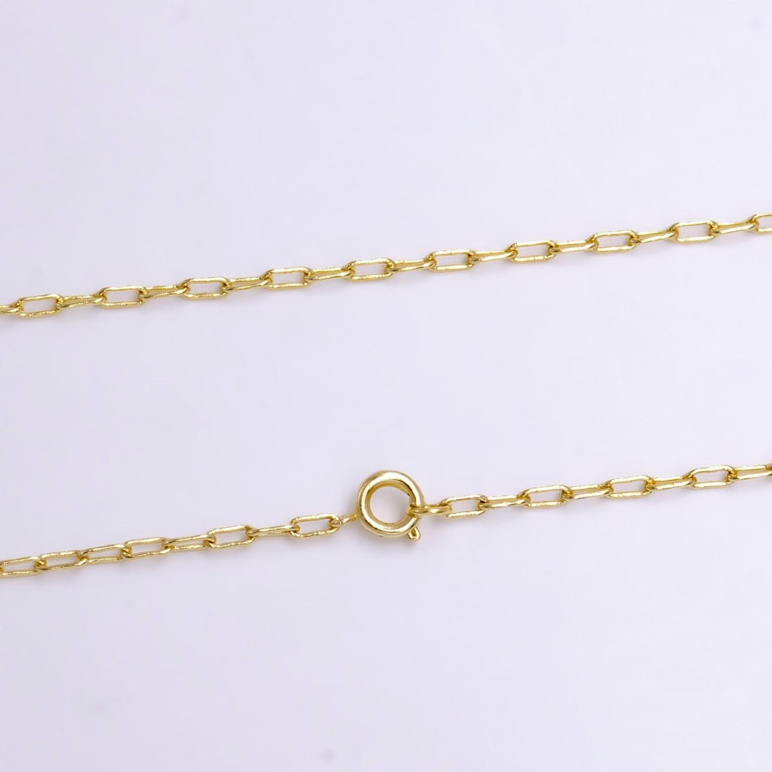 14K Gold Filled 1.8mm Dainty Paperclip 16 Inch Choker Chain Necklace | WA-424 Clearance Pricing