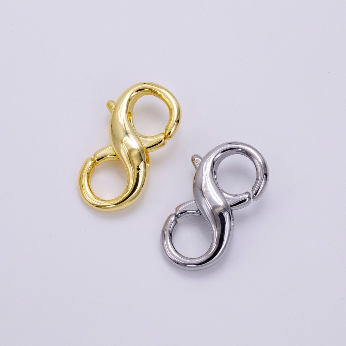 14K Gold Filled 18mm Double Lobster Claw Clasps Jewelry Finding Supply in Gold &amp; Silver | Z683