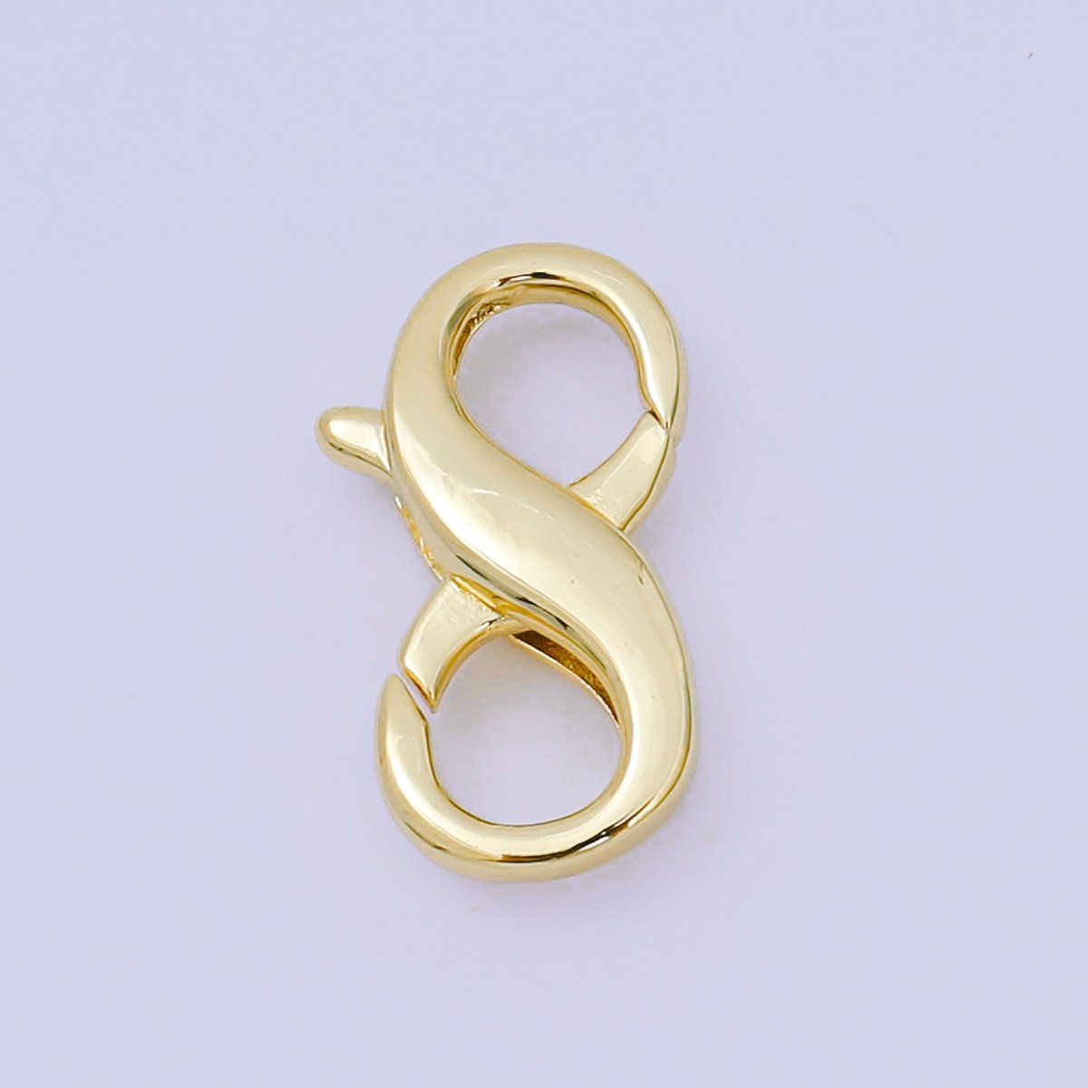14K Gold Filled 18mm Double Opening Infinity Lobster Clasp Closure Finding in Gold &amp; Silver | Z1339