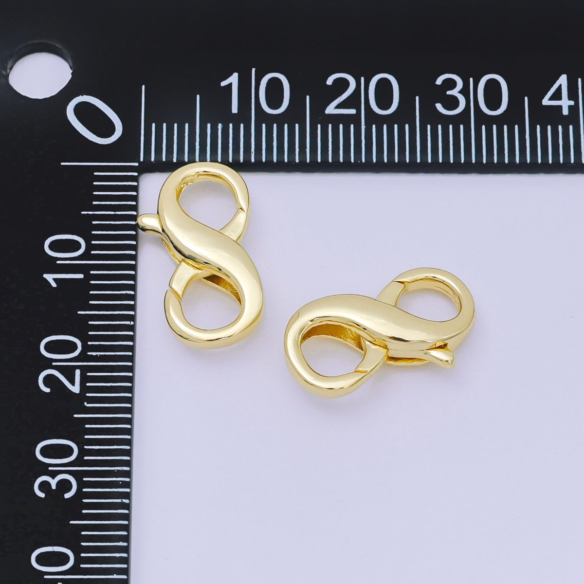 14K Gold Filled 18mm Double Opening Infinity Lobster Clasp Closure Finding in Gold &amp; Silver | Z1339