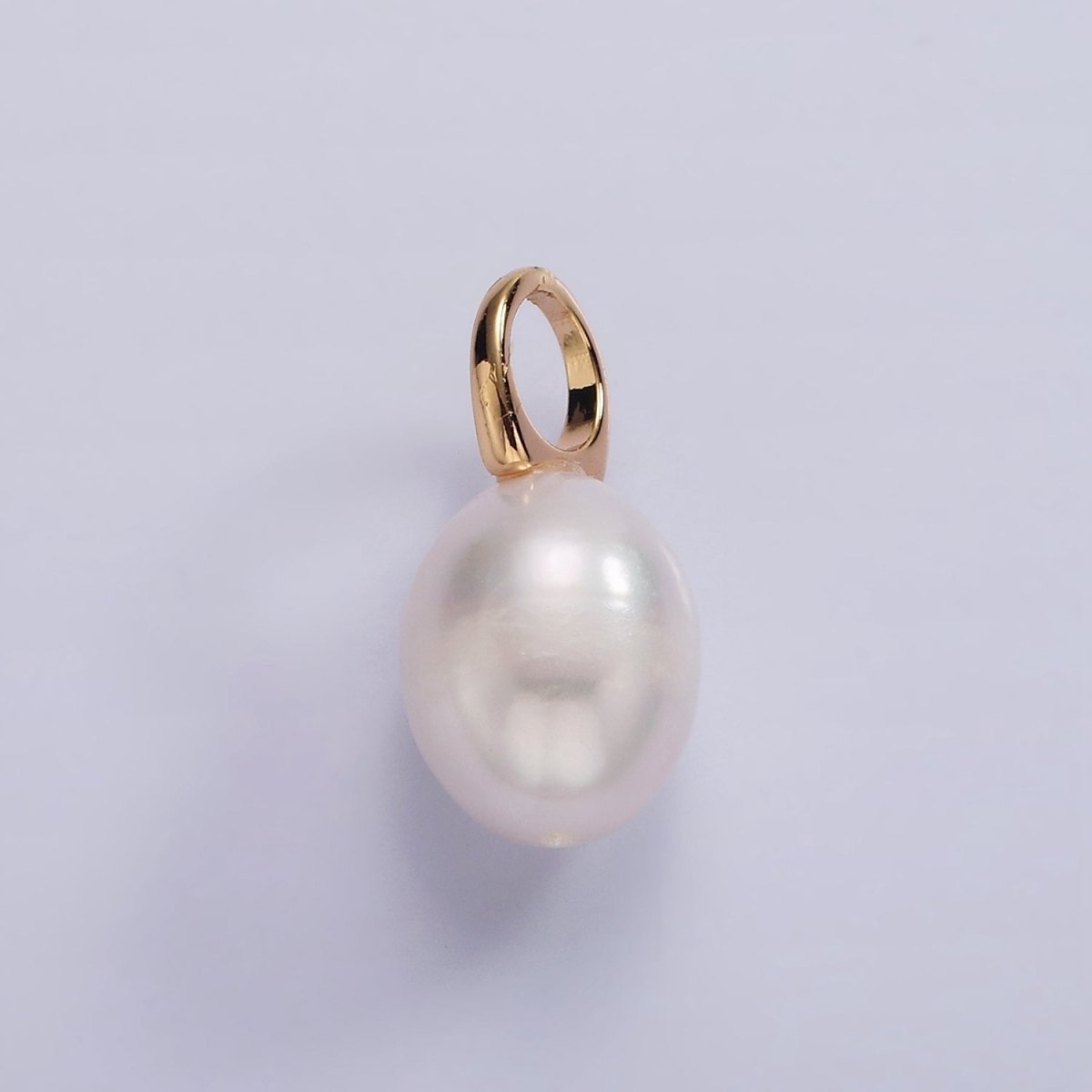 14K Gold Filled 18+mm Freshwater Pearl Button Drop Personalized Earring Charm | P-1627